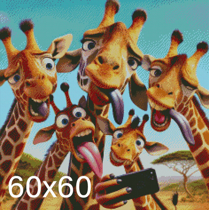 Selfie Giraffes © 60x60