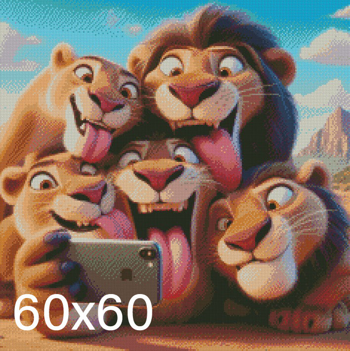 Selfie Lions © 60x60