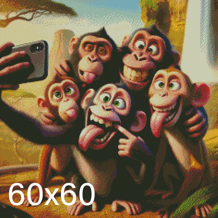 Selfie Monkeys © 60x60