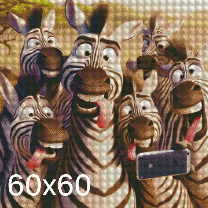 Selfie Zebras © 60x60