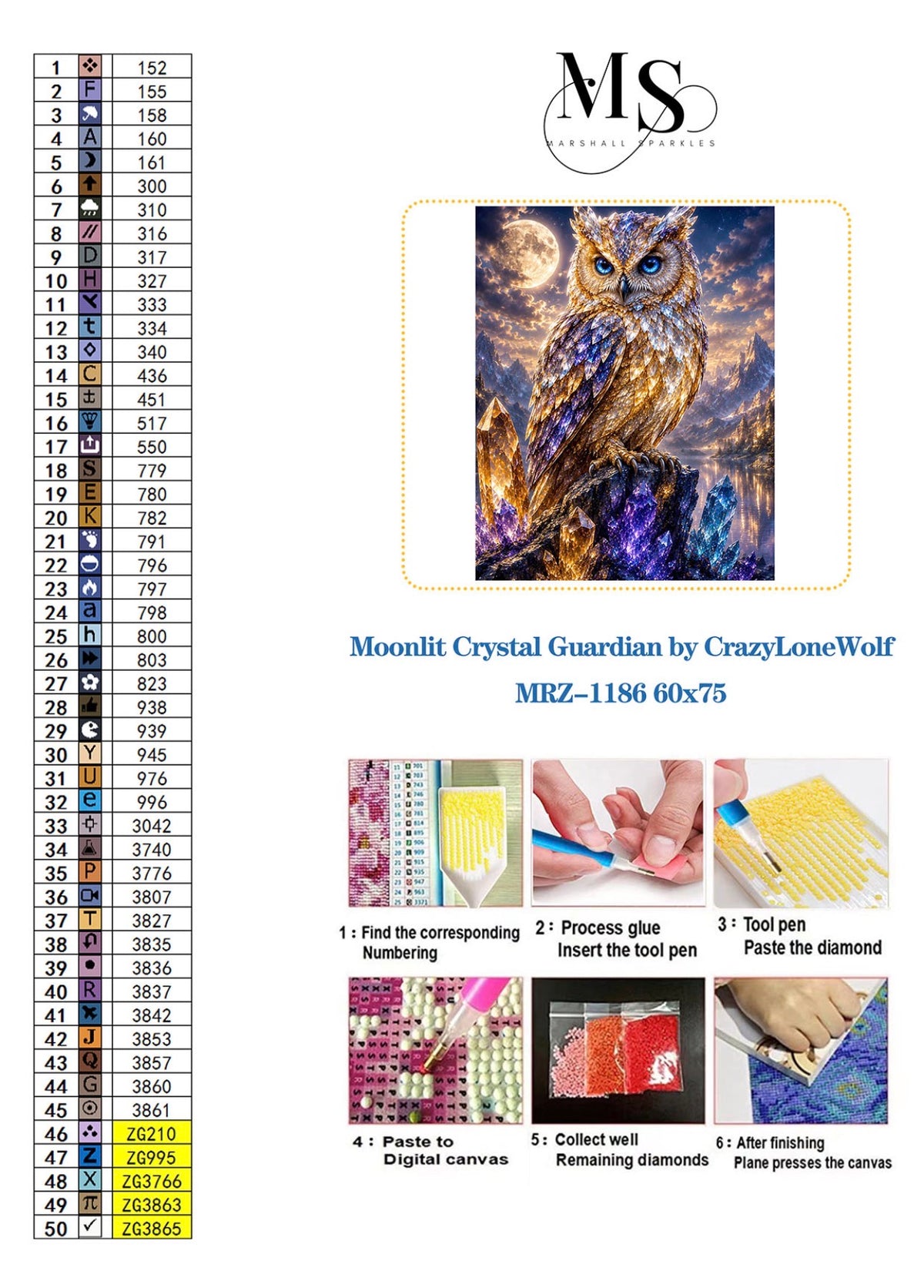 Moonlit Crystal Guardian © 60x75 by CrazyLoneWolf
