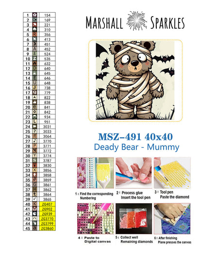 Deady Bear - Mummy © Square Fairy Drill 40x40