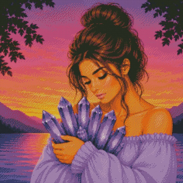 Amethyst Sunset © 60x60 by KT Designs
