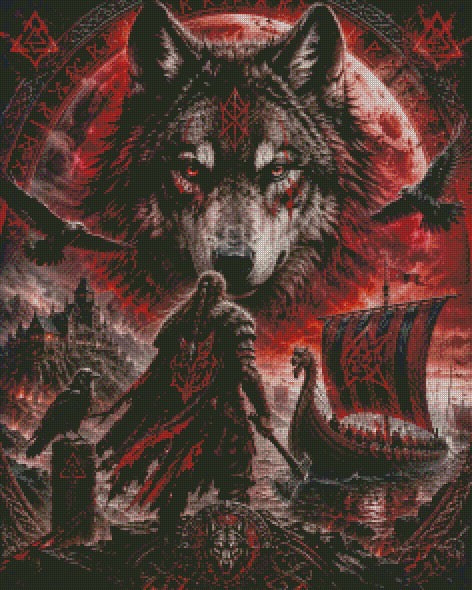 Fenrir's Awakening © 60x75 by CrazyLoneWolf