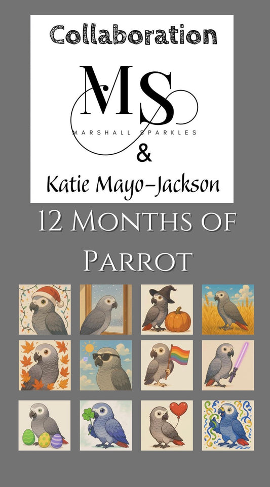 12 Months of Parrot © 30x30 by Katie Mayo-Jackson
