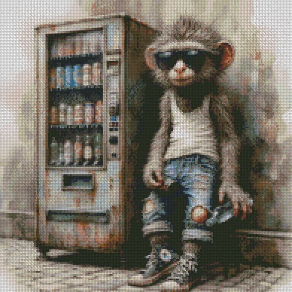 Rust & Fur - Monkey © 50x50 (print to order)
