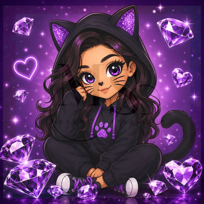 Diamond Kitty © 60x60 by KT Designs