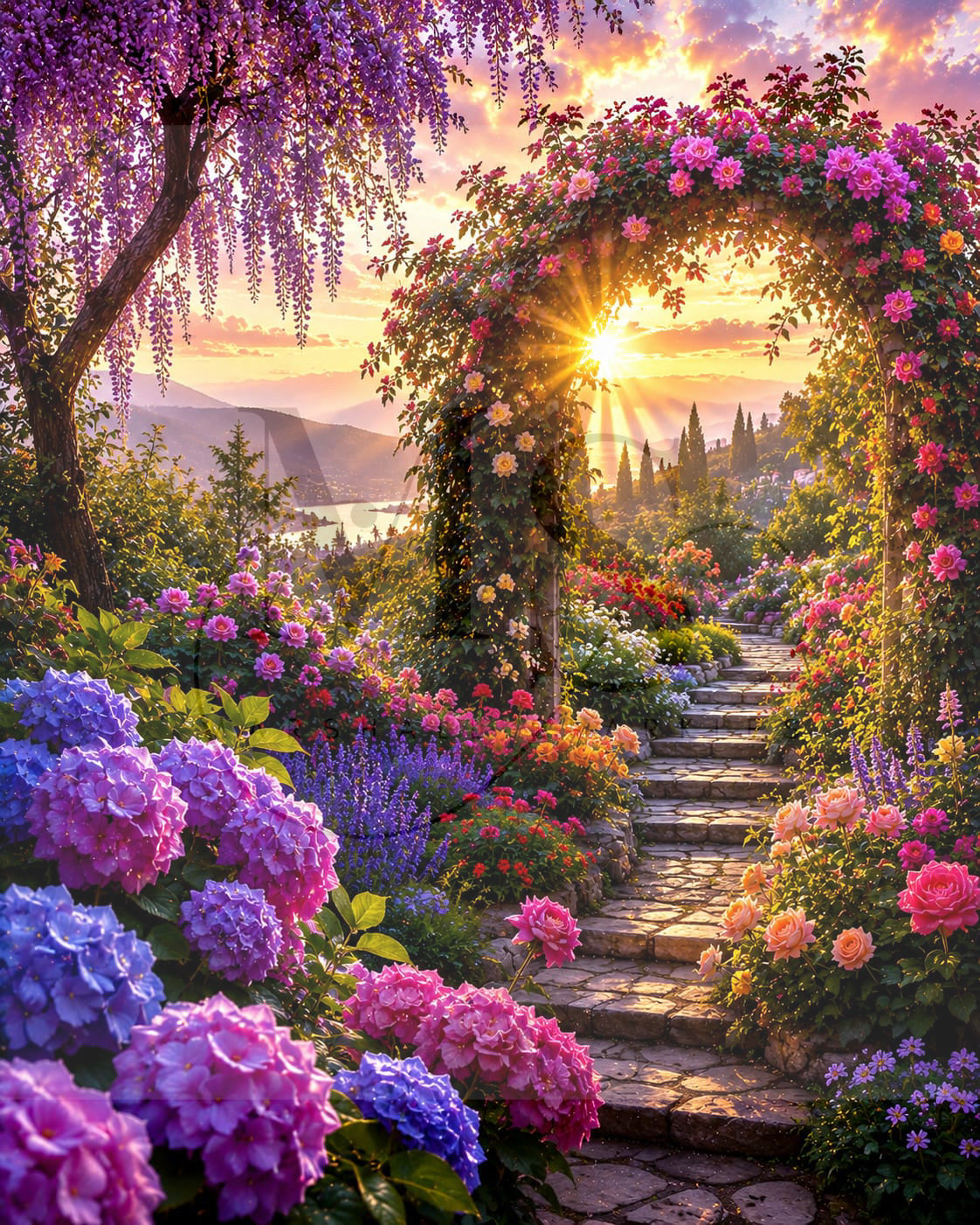 Pathways to Paradise © 60x75 by KT Designs
