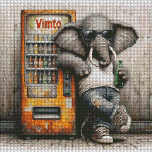 Rust & Fur - Elephant © 50x50 (print to order)