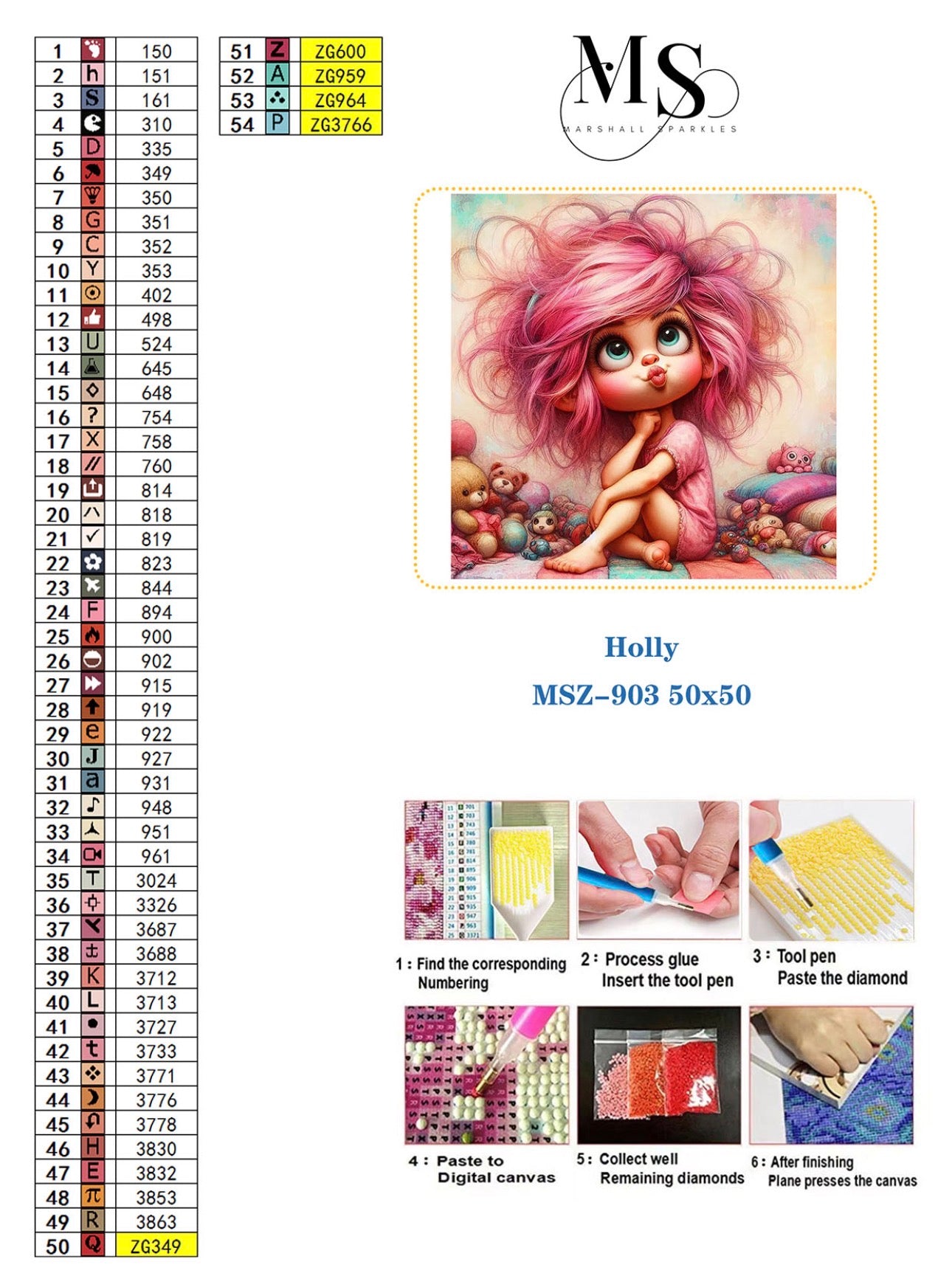 Holly © 50x50 Square fairy drill