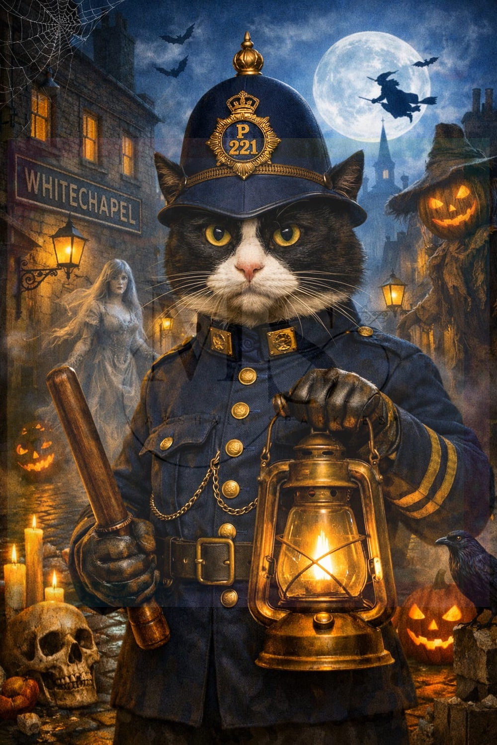 Constable Winston and the Ghosts of Whitechapel © 60x90 by NAT Art Creations