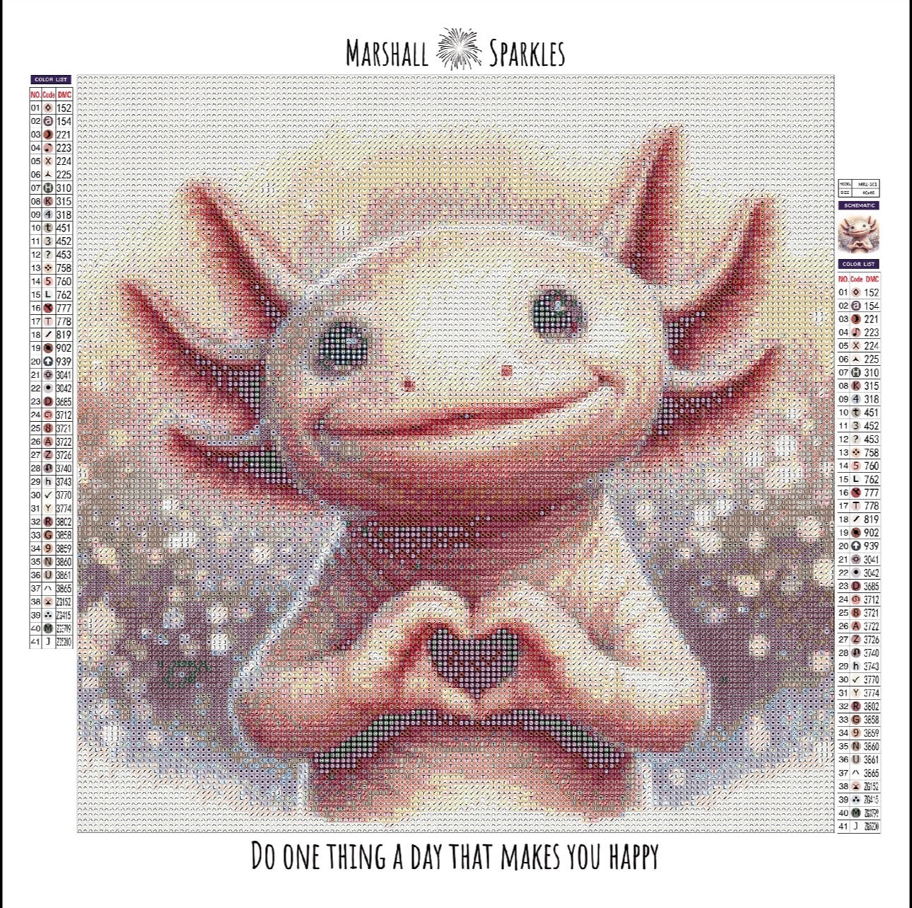 Axolotl Valentine © 40x40