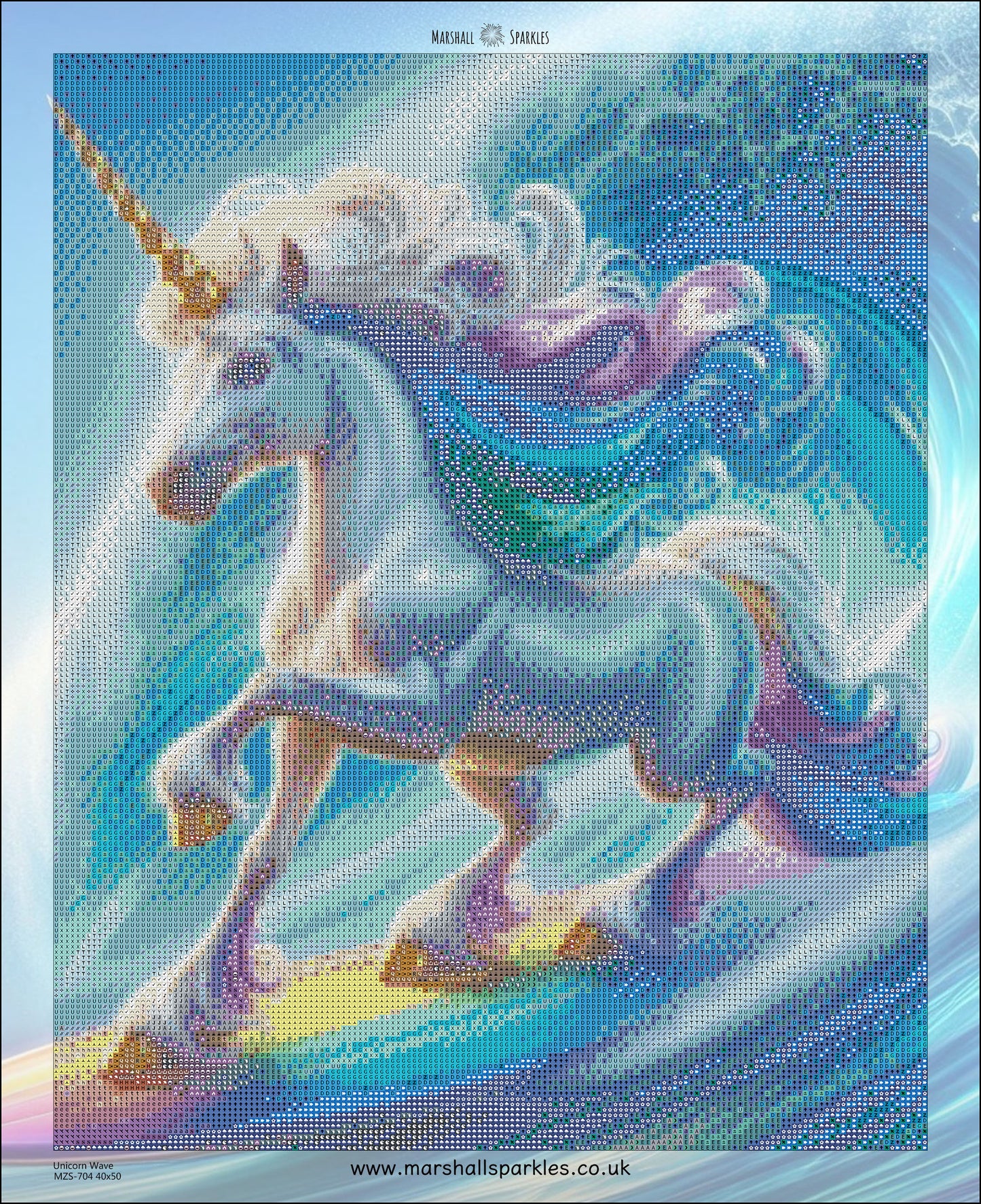 Unicorn Wave © 40x50 Square FULL FAIRY DRILL