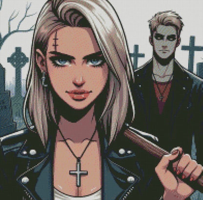 The Vampire Slayer © 50x50 by Katie Mayo-Jackson (PTO)