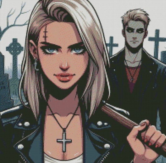 The Vampire Slayer © 50x50 by Katie Mayo-Jackson