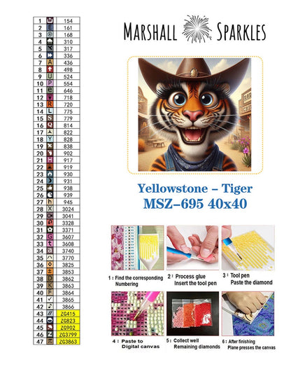 April Yellowstone - Tiger © 40x40 Square Fairy Drill