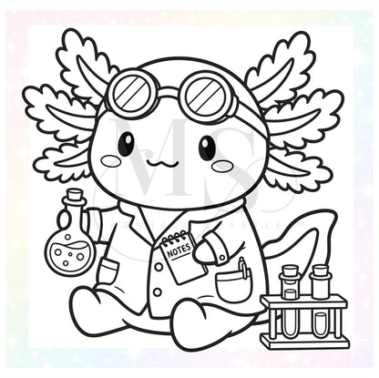 Colour Revel Doodle™ - Science-Alotl 40x40 Square Drill Only© (Hand Drawn) by Sparkles & Doodles
