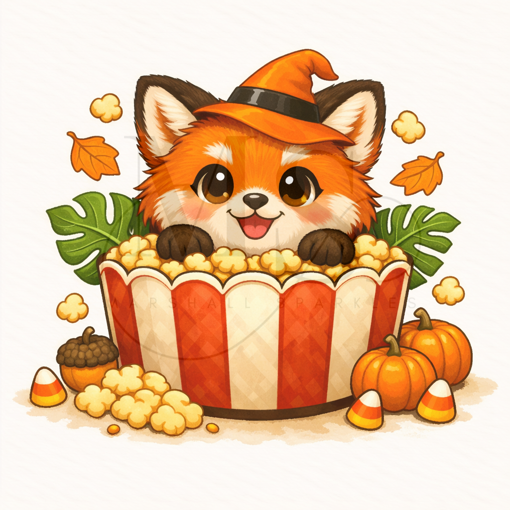 12 Months of Animal Popcorn © 30x30 (12 canvas + free birthday canvas)