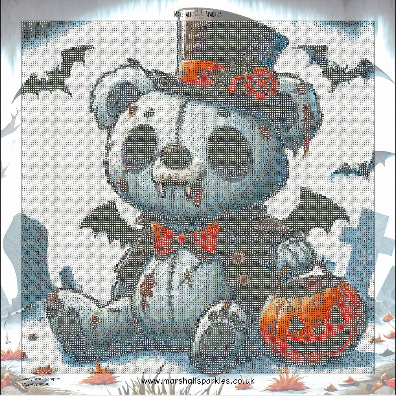 Deady Bear - Vampire © 40x40 Square Fairy Drill