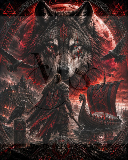 Fenrir's Awakening © 60x75 by CrazyLoneWolf
