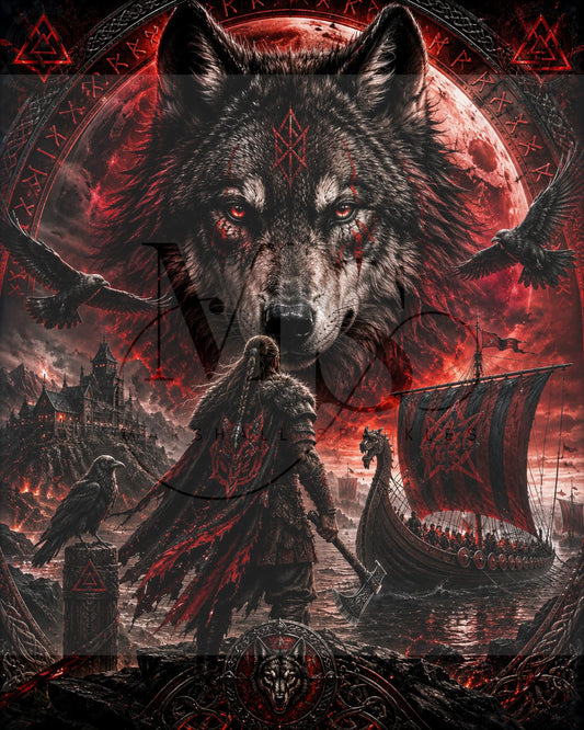 Fenrir's Awakening © 60x75 by CrazyLoneWolf