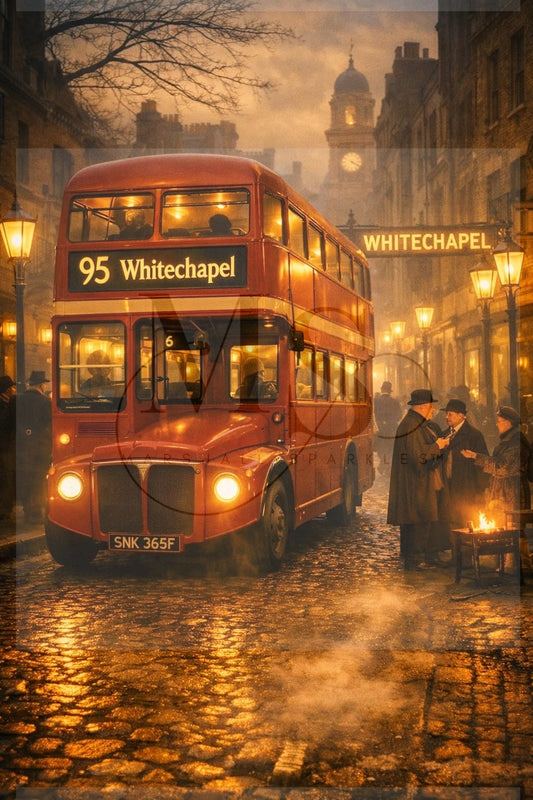 The Bus That Never Sleeps © 50x75 by NAT Art Creations