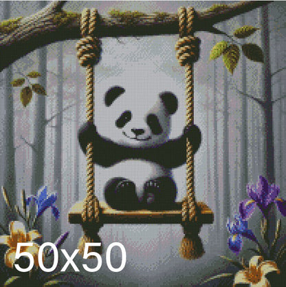 Panda Swing © 50x50 (print to order)