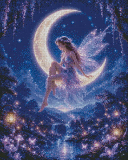 The Silver Winged Fairy © 60x75 by KT Designs