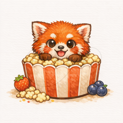 12 Months of Animal Popcorn © 30x30 (12 canvas + free birthday canvas)