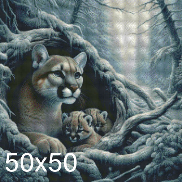 Snow Friends © 50x50 (print to order)