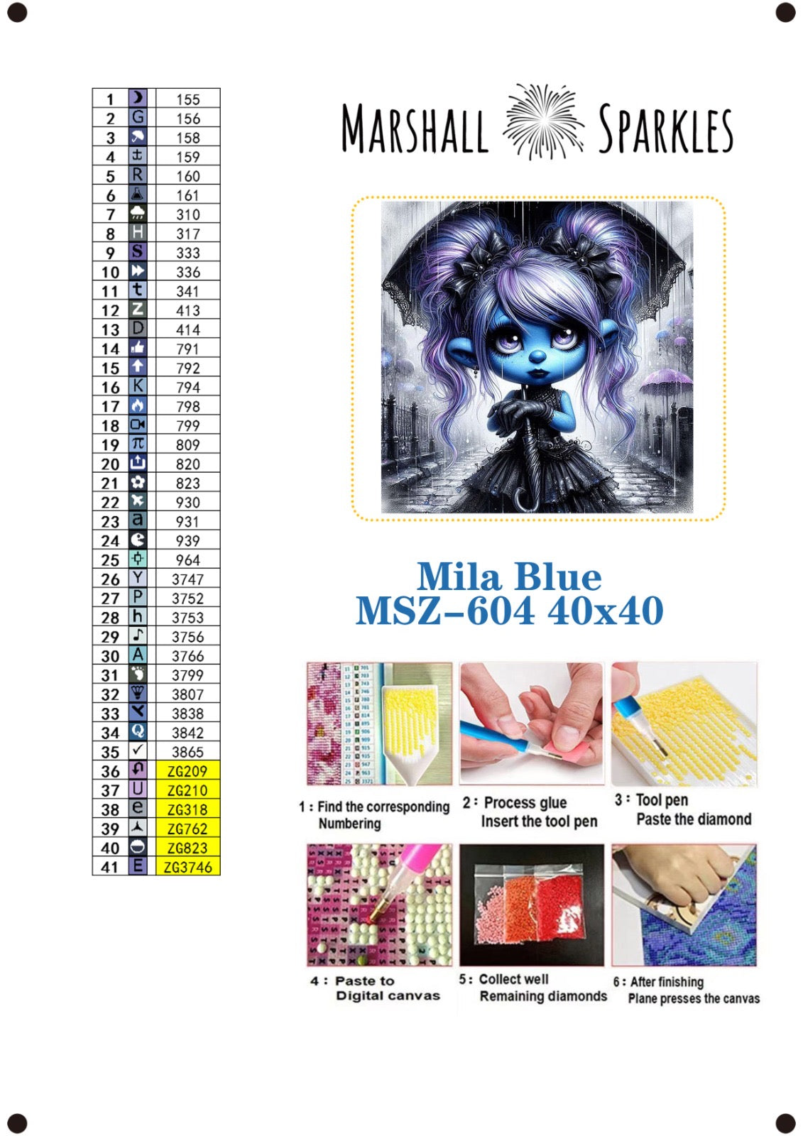Mila Blue © 40x40 (print to order)