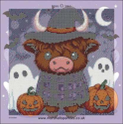12 Months of Highland Cows © 30x30 free birthday canvas