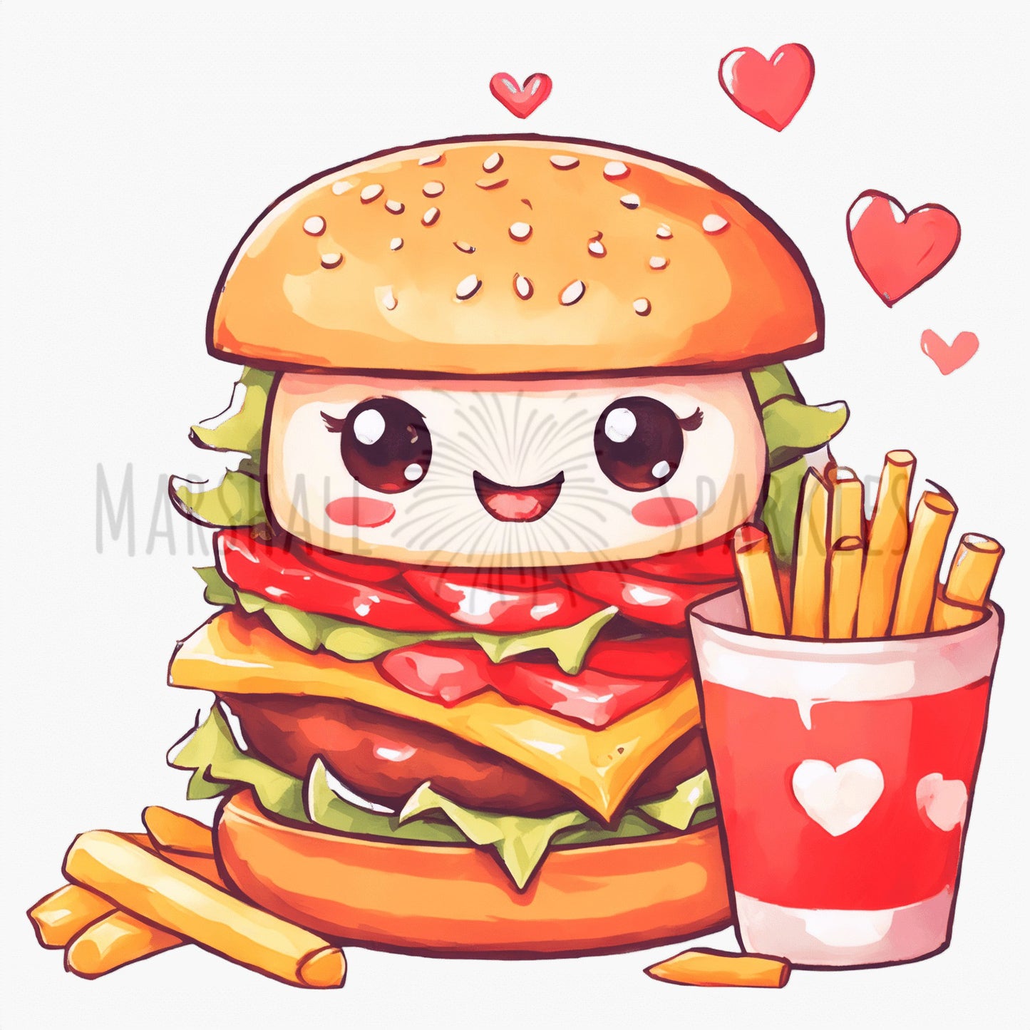February Fast Food Love © 40x40 Square Full Fairy Drill