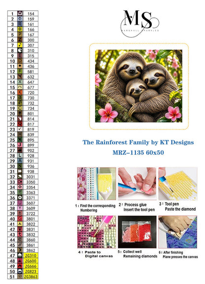 The Rainforest Family © 60x50 by KT Designs