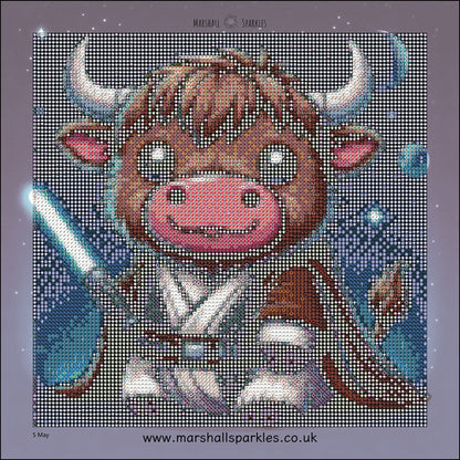12 Months of Highland Cows © 30x30 free birthday canvas