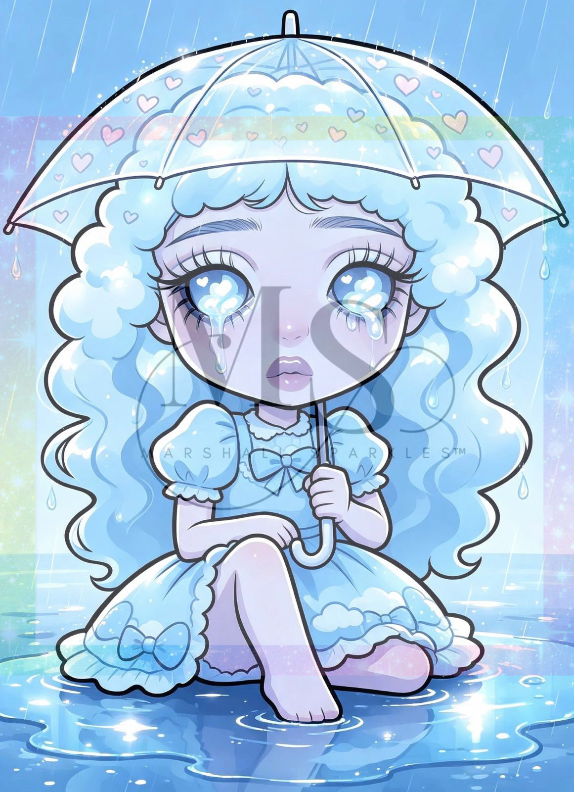 Rainelle Bluebloom © 50x65 with Neon Drills