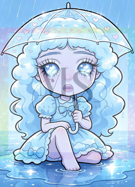 Rainelle Bluebloom © 50x65 with Neon Drills