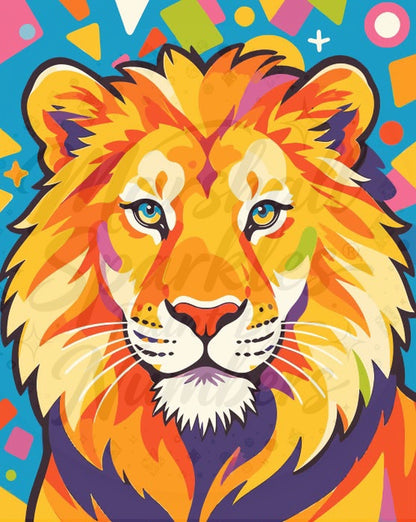 PBN - Rainbow Lion MS047 © 40x50