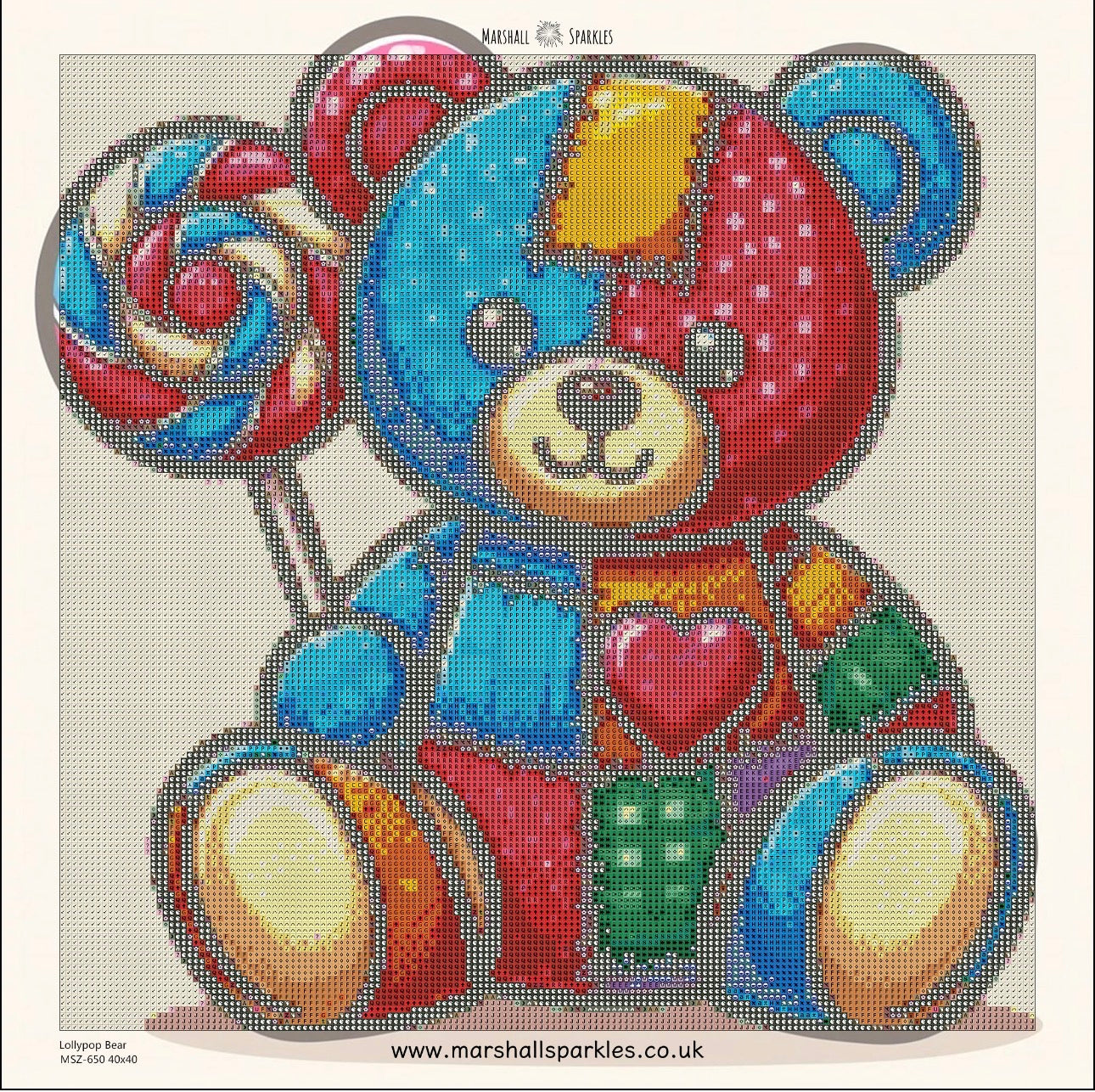 Lollypop Bear ©  40x40 (print to order)