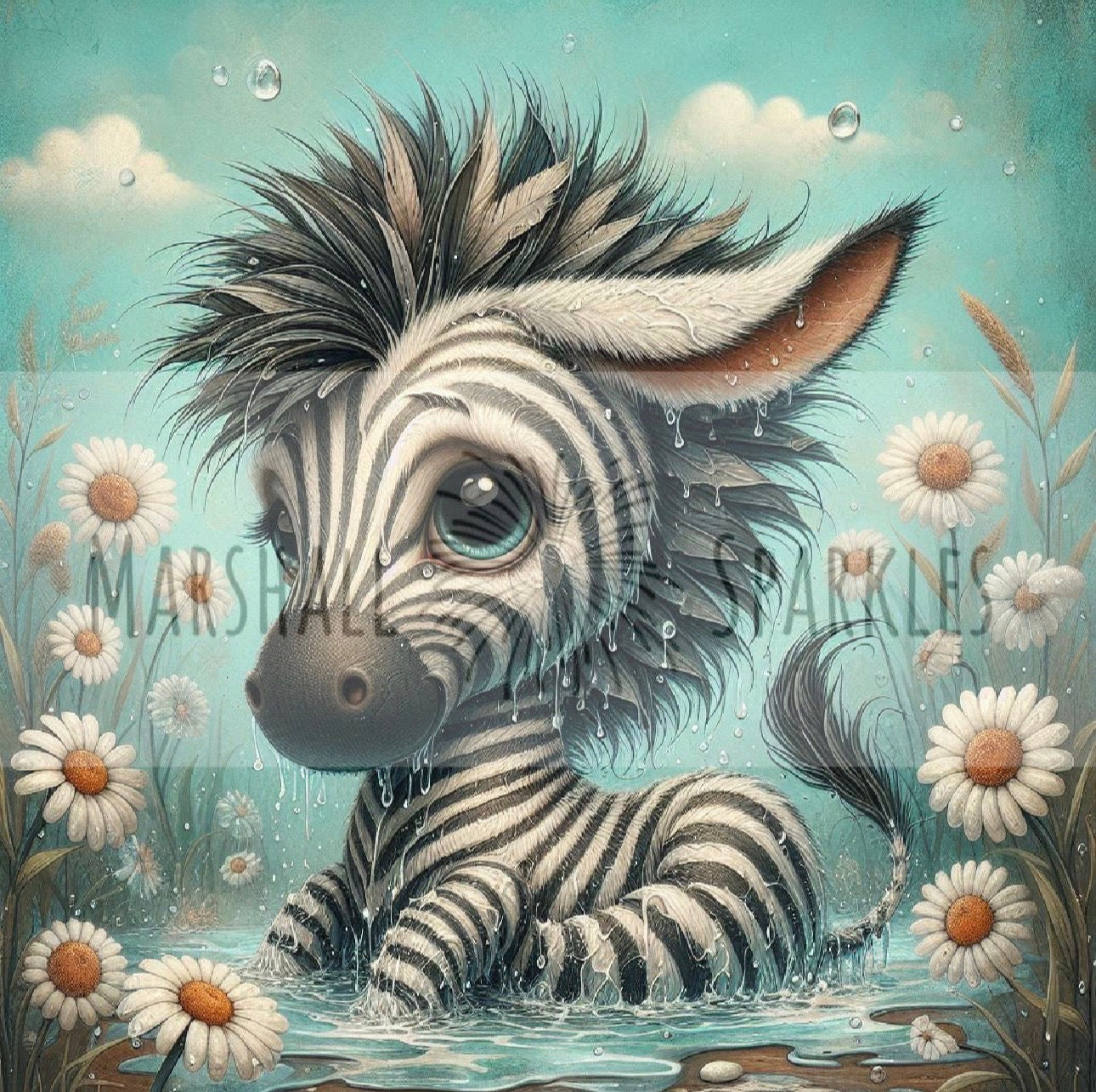 Daisy Collection - Zebra © 40x40