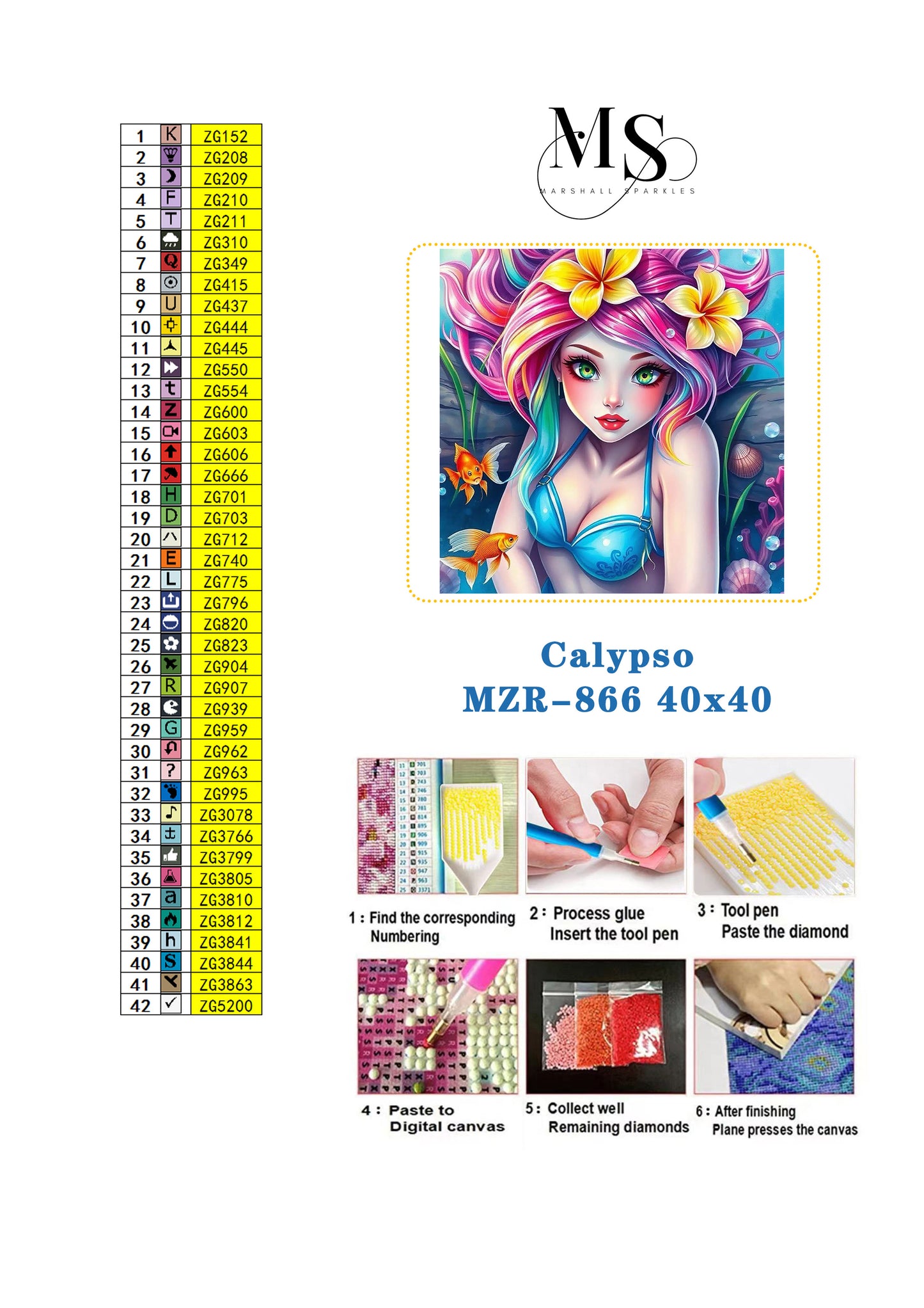 Calypso © 40x40 full fairy drill