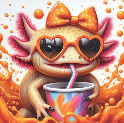 Milkshake Axolotl © 40x40 Round Fairy Drill