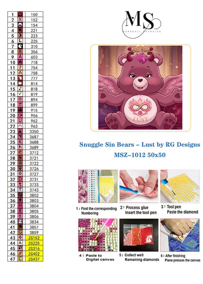 Snuggle Sin Bears - Lust ©  50x50 by RG Designs