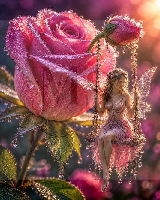 The Crystal Rose Fairy © 60x75 by KT Designs