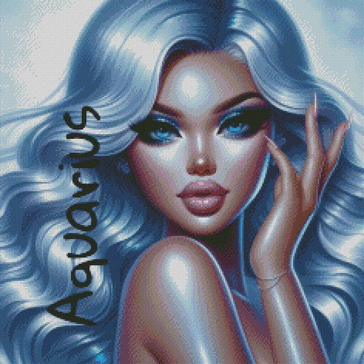 Zodiac Colours - Aquarious  © 60x60