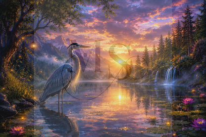 The Herons Dream © 60x90 by KT Designs