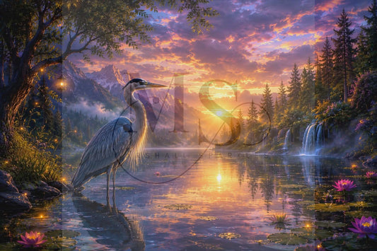 The Herons Dream © 60x90 by KT Designs
