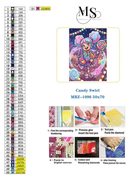Candy Swirl © 50x70