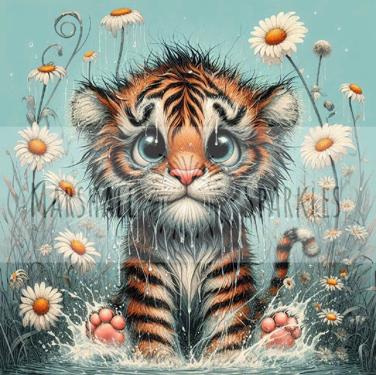 Daisy Collection - Tiger © 40x40