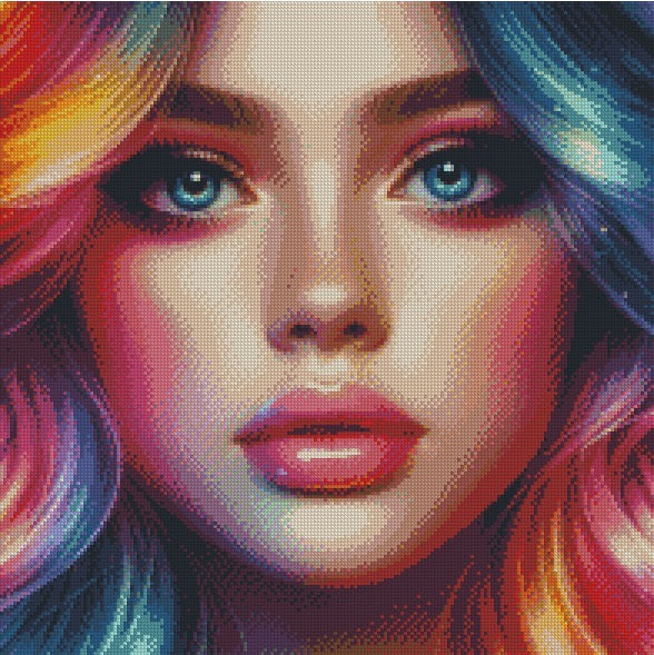 Rainbow Girl © 50x50 round fairy drill